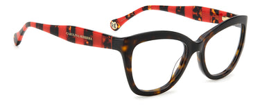Women Carolina Herrera Eyeglasses: HER 008 Black - SpecSMART Eye Clinic (Side View)
